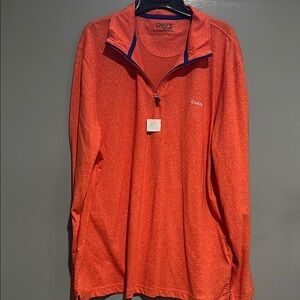 Chaps Orange Quarter-Zip Pullover